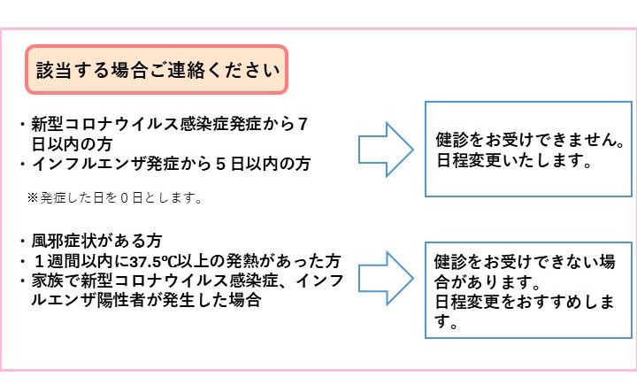 健康管理センター感染症対応について